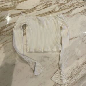 H&M long sleeve  off shoulders crop top